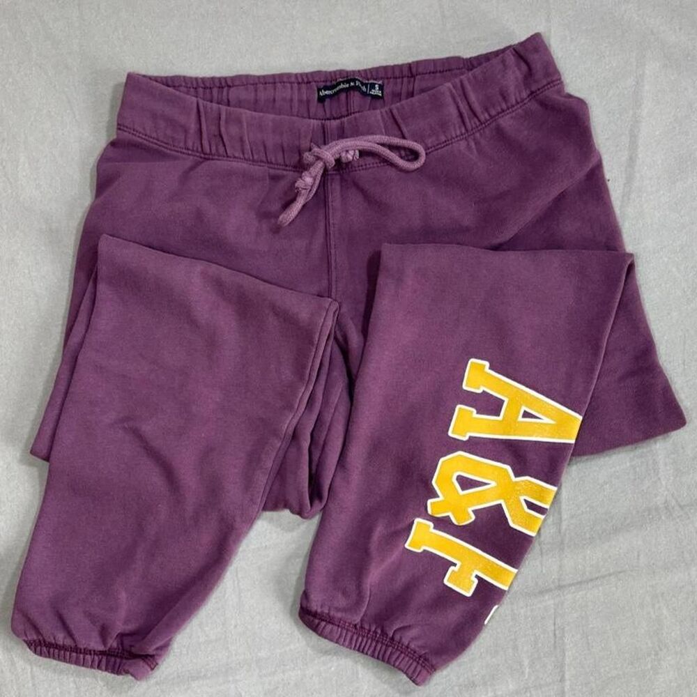 Abercrombie-fitch Women's Purple and Burgundy Trousers